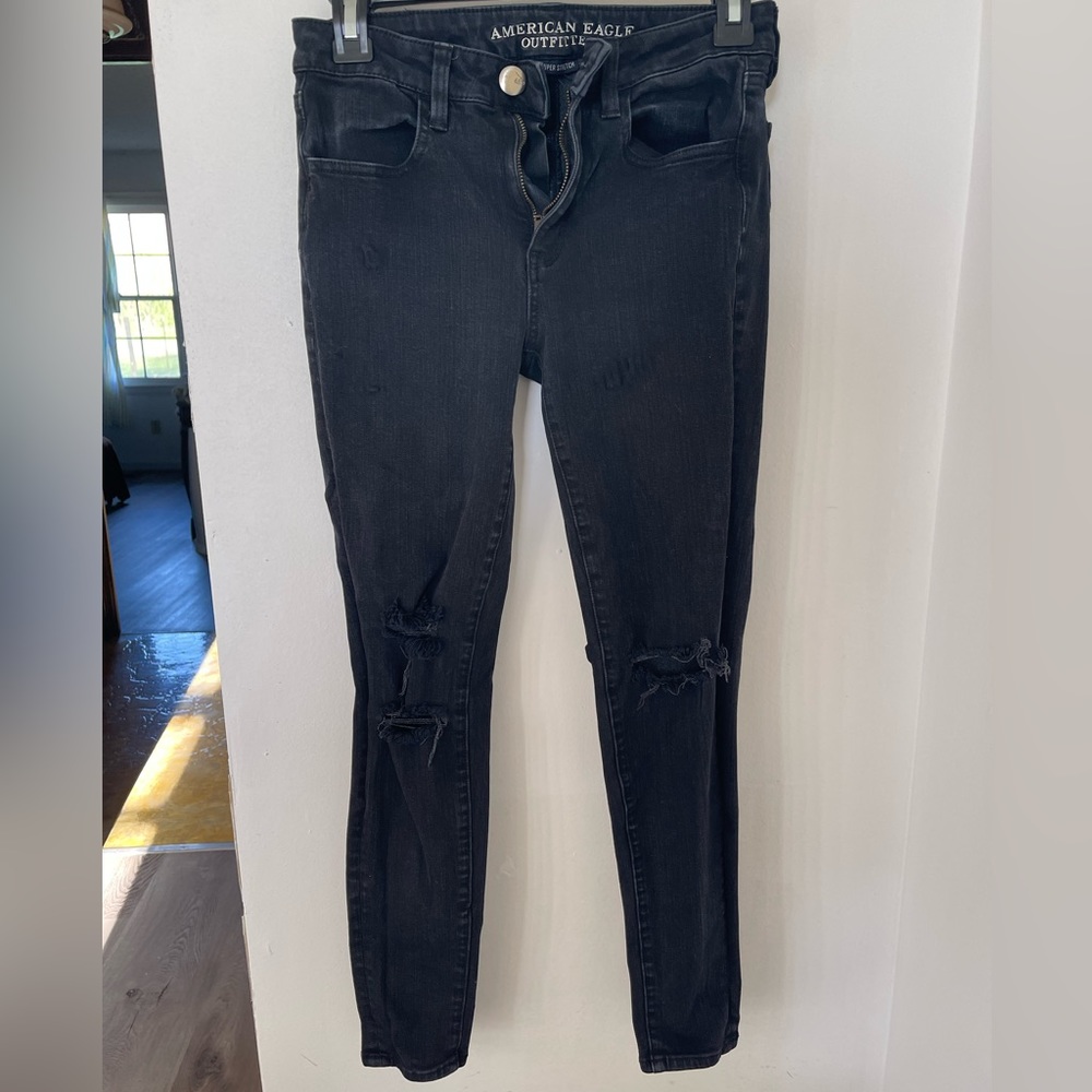 American eagle hi-rise black jegging